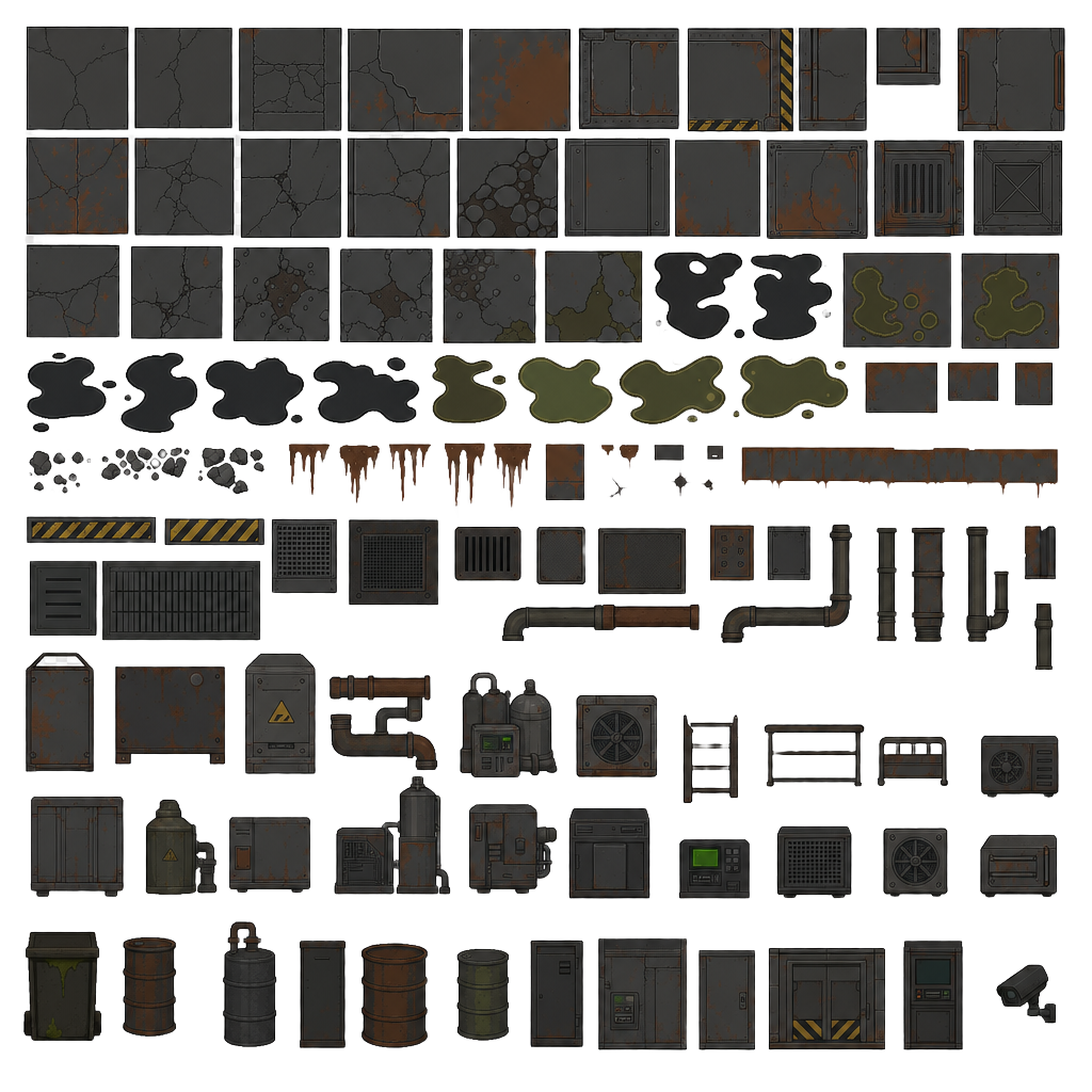 tileset vector style, rimworld aesthetic, dark (4)