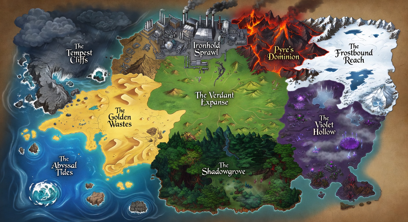 World Map - 9 Regions