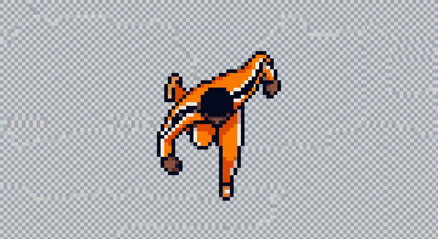 Image: top-down pixel art sprite of a fast runner enemy,