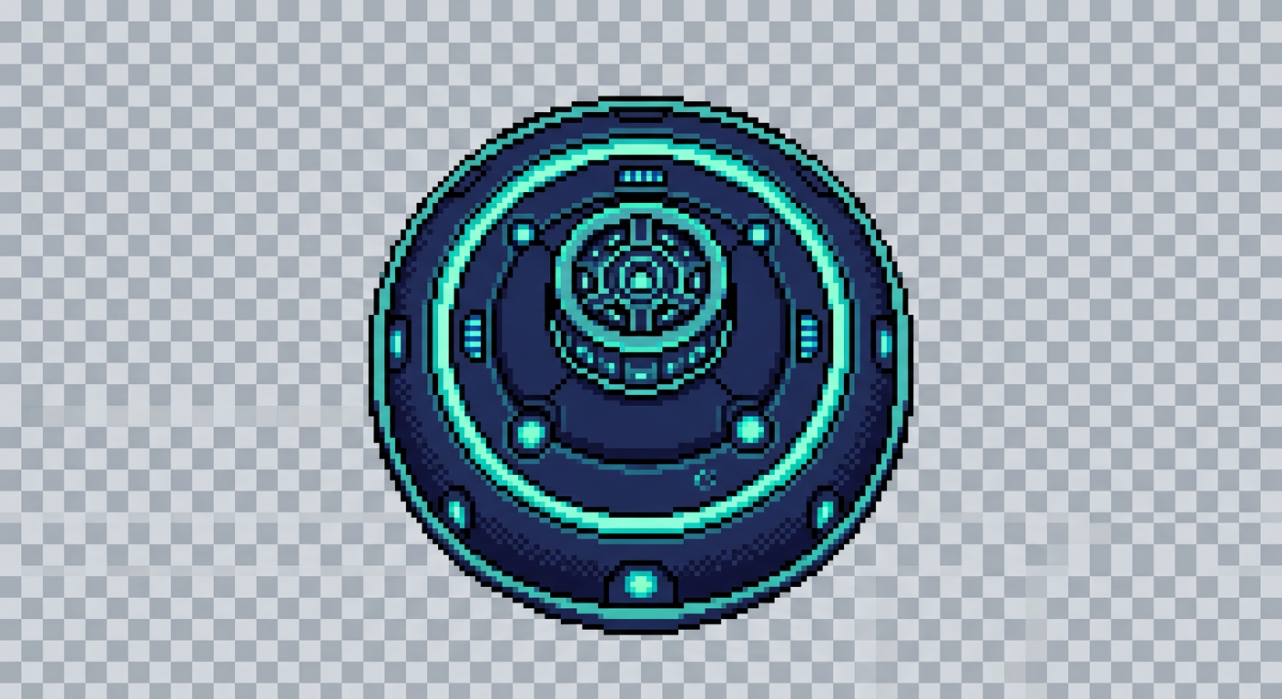 Image: pixel art top-down tower defense game sprite, snip