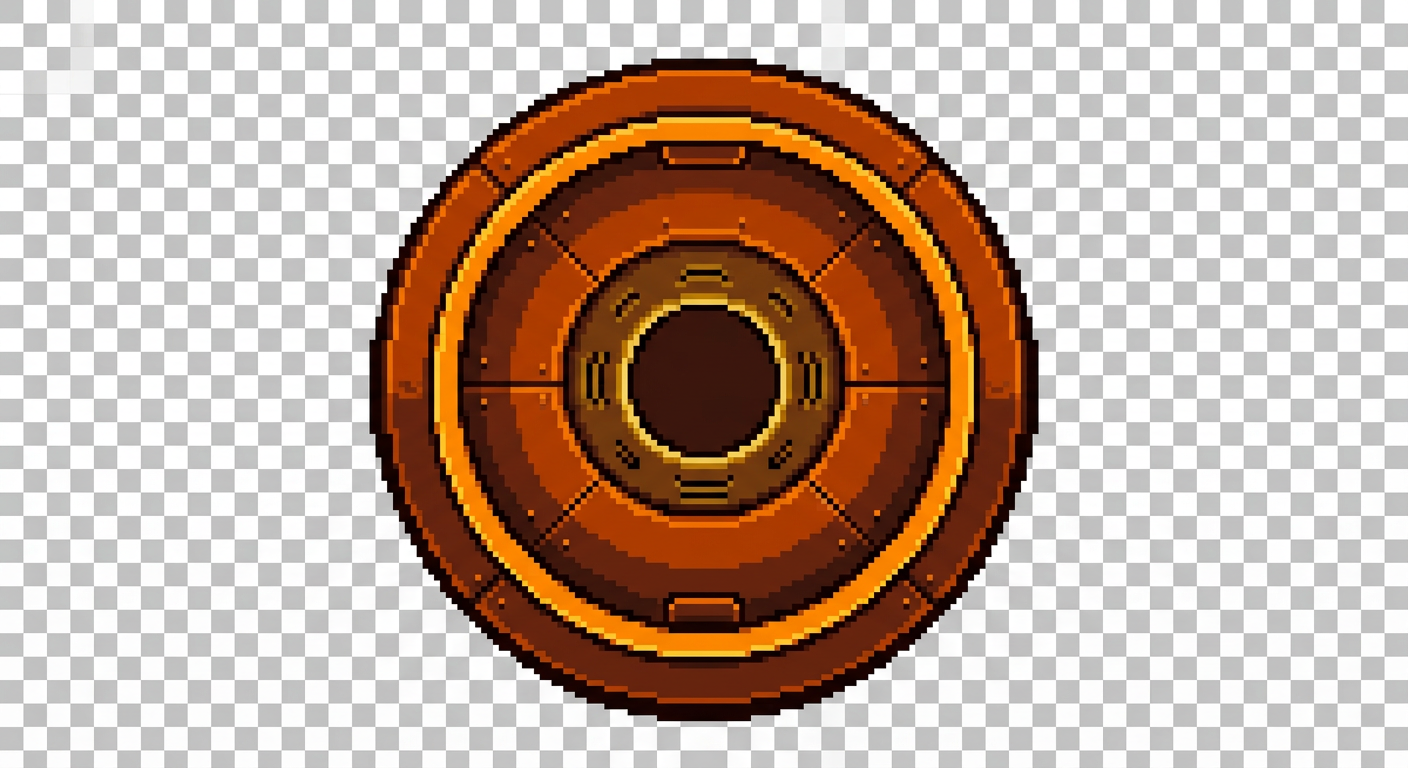 Image: pixel art top-down tower defense game sprite, rapi