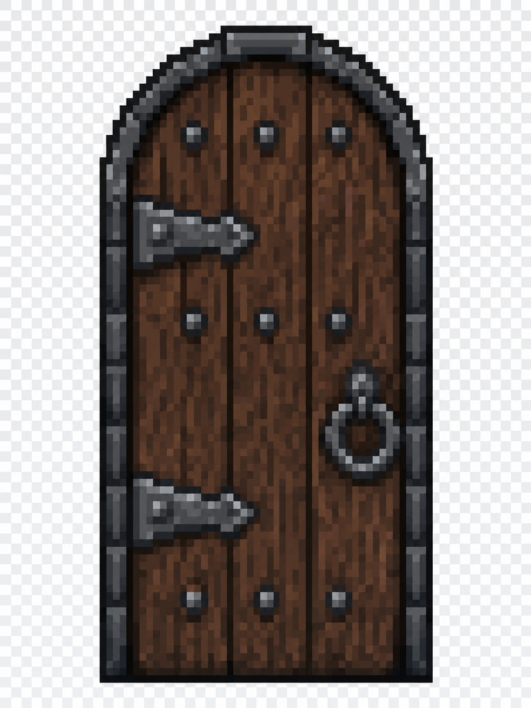 Wooden Dungeon Door Sprite