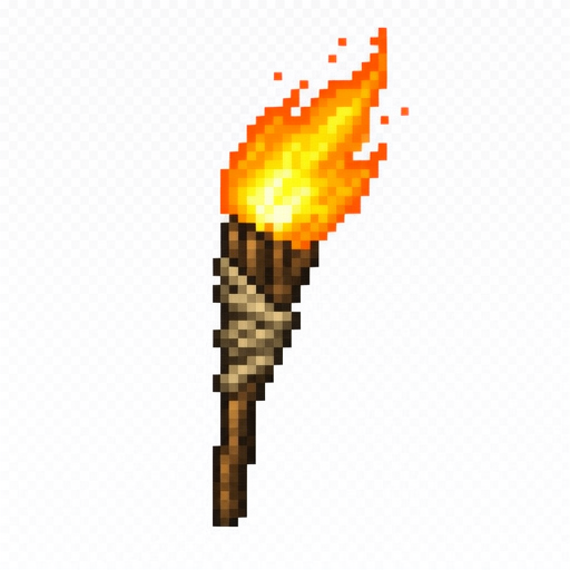Flaming Iron Torch