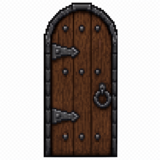 Iron Studded Dungeon Door