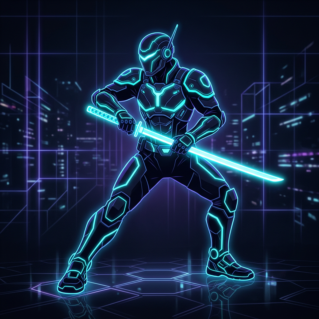 Neon Swordsman Concept