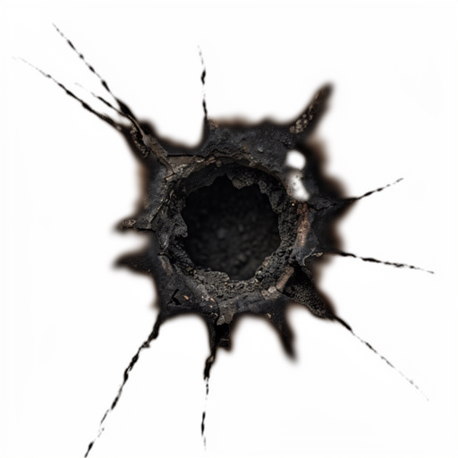 Scorched Bullet Hole