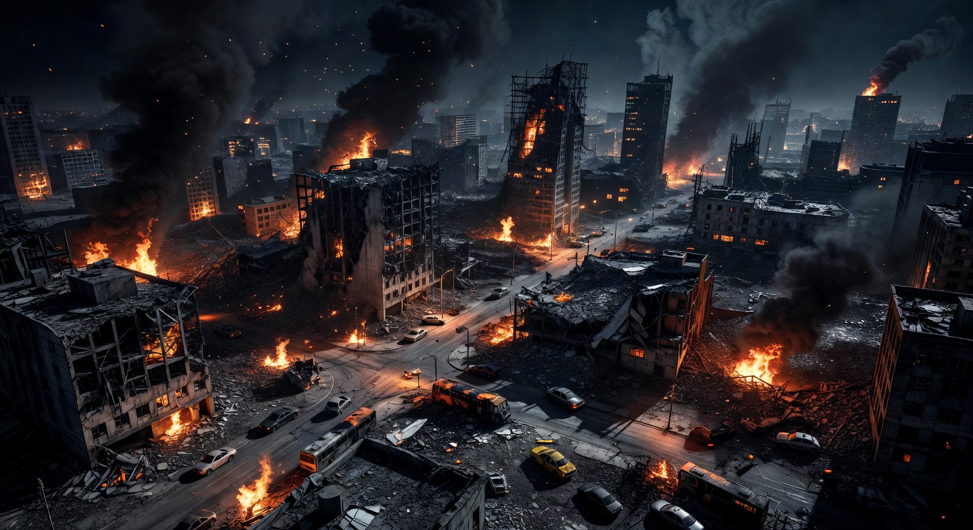 Destroyed City Map Background