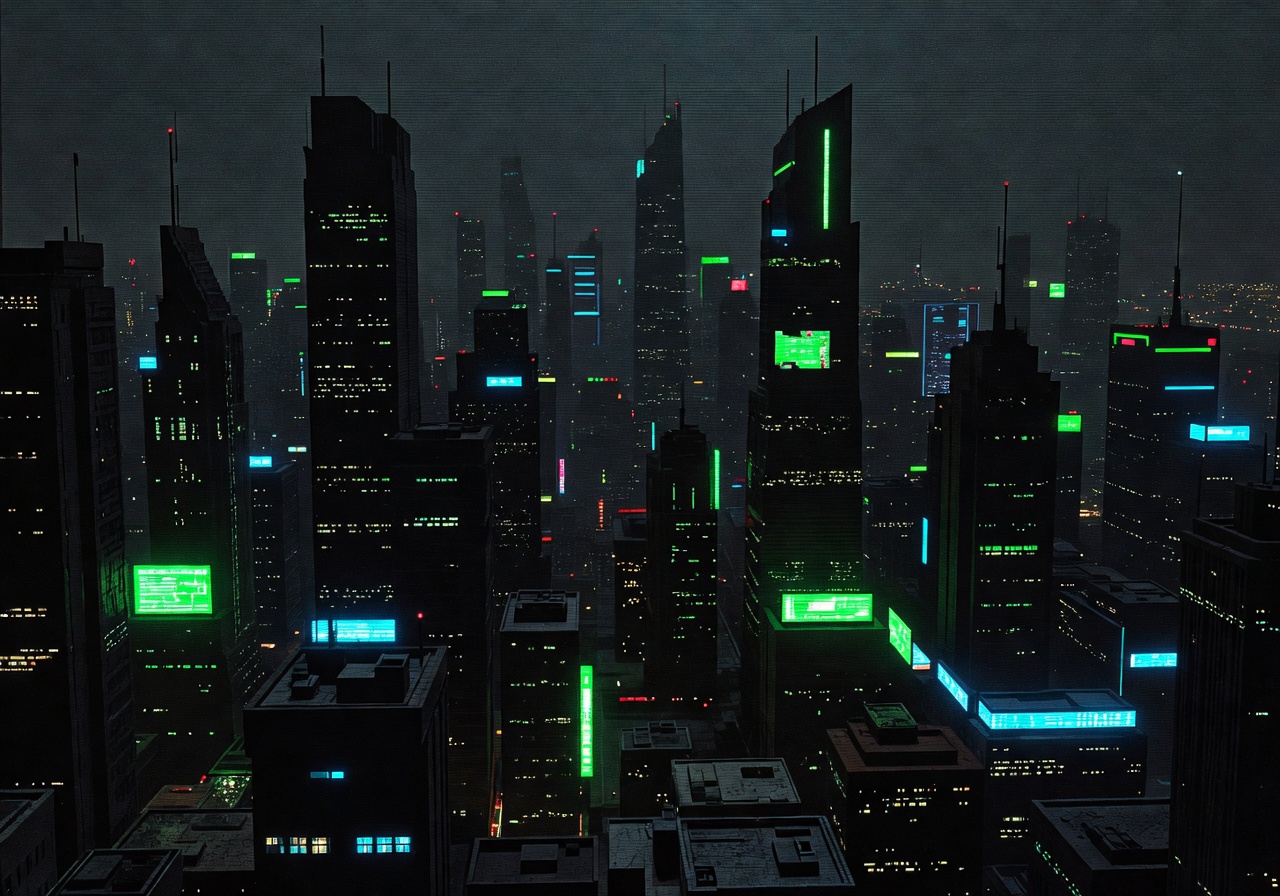 Win95 Cyberpunk Desktop Background