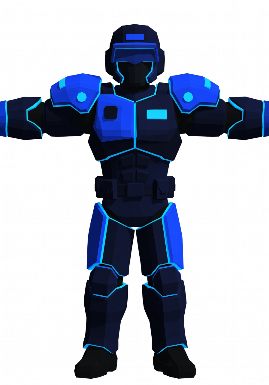 PS1 Style Cyberpunk Police Officer (1 / 4)