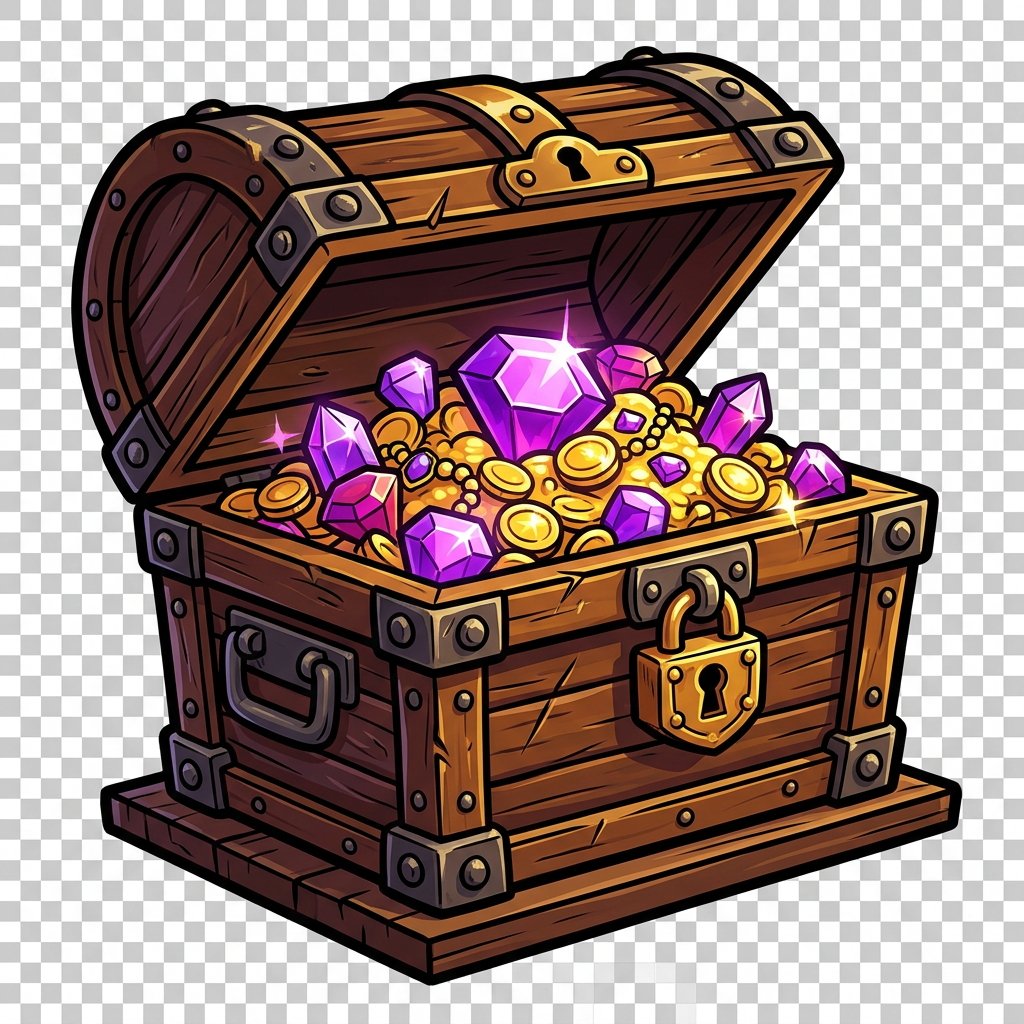 Image: Bold illustrated tower defense nav icon: an open w