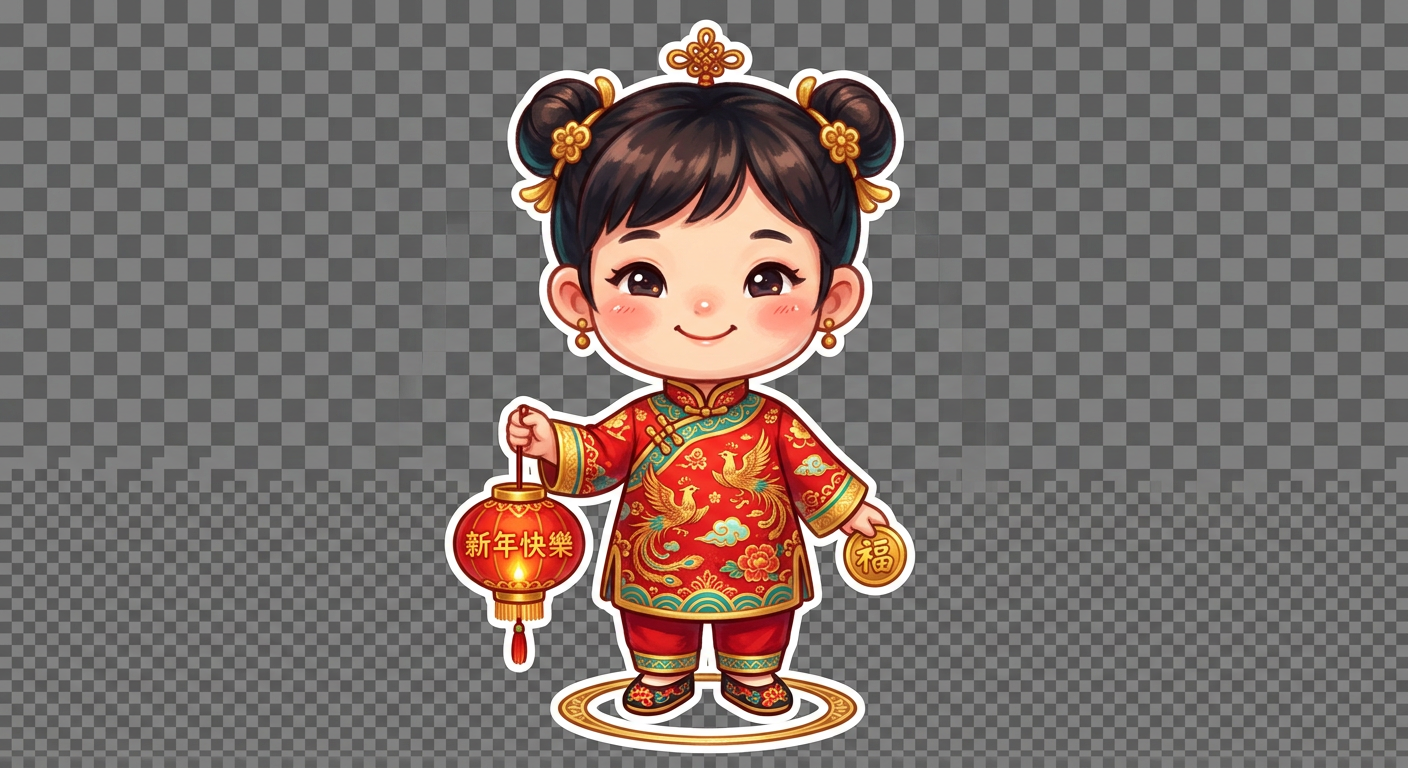 Image: A cute chibi character token for a top-down board 