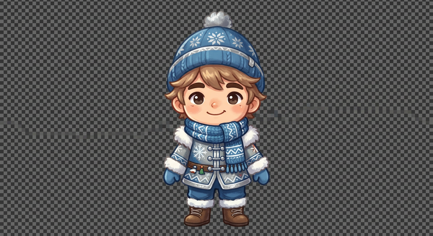 Image: A cute chibi character token for a top-down board 