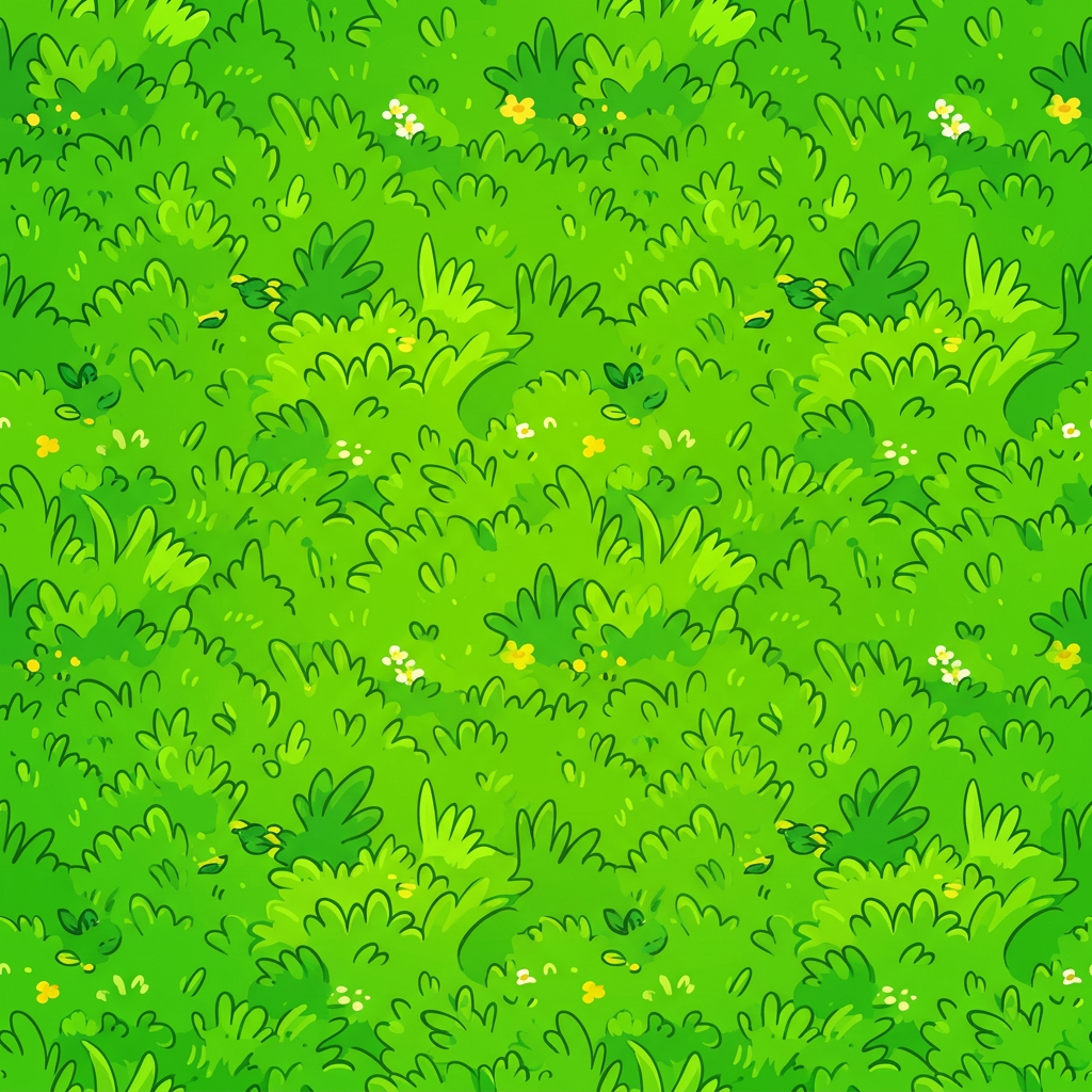 Image: seamless grass ground tile, top-down view, bright 