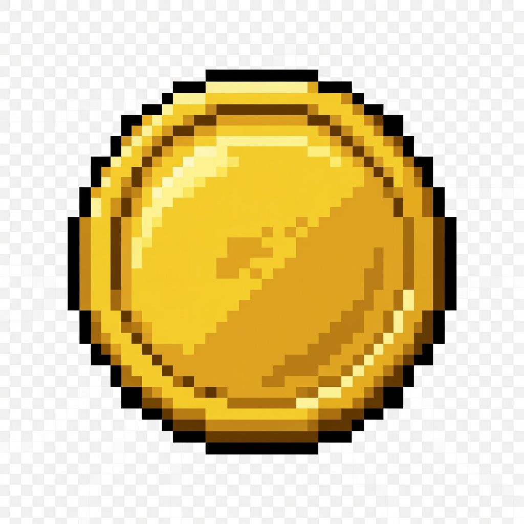 Pixel Coin Icon v2