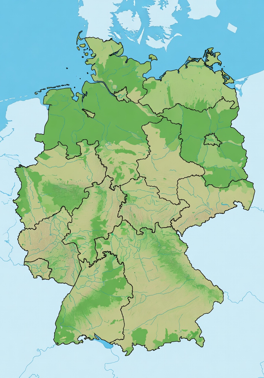 Germany Map Texture 3D (1 / 2)