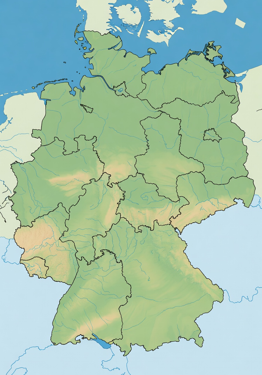 Germany Map Texture 3D (2 / 2)