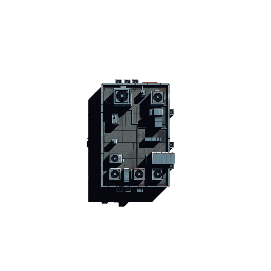 Top-down building rooftop (1 / 4)