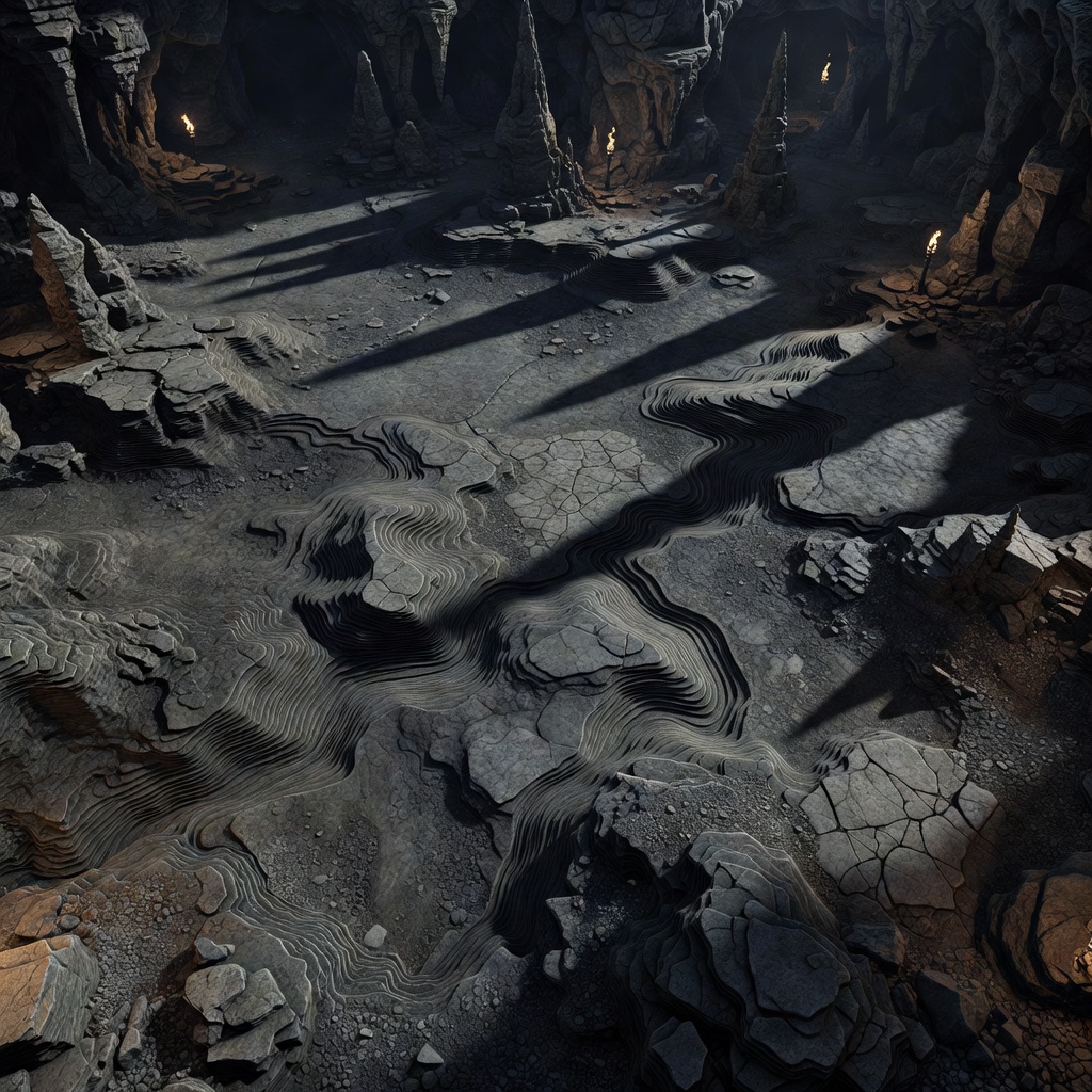Topographic Map - Dark Cave
