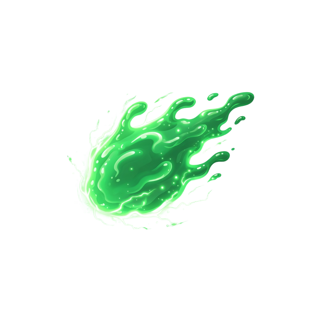 Projectile - Spread Green (clean bg)
