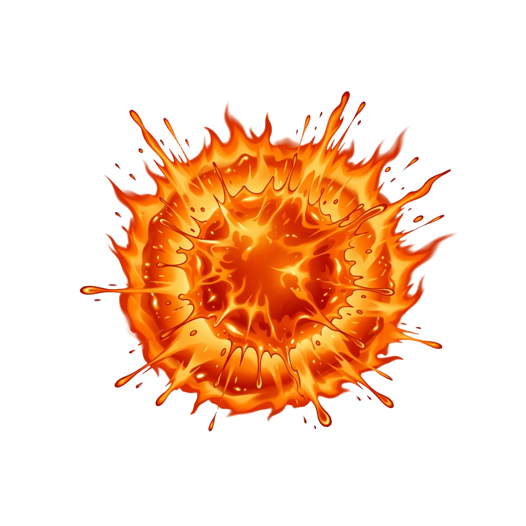 Projectile - Heavy Orange (clean bg)