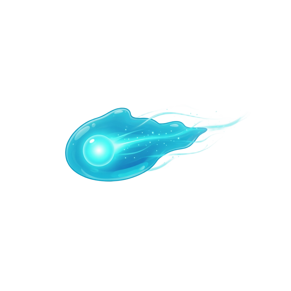 Projectile - Homing Cyan (clean bg)