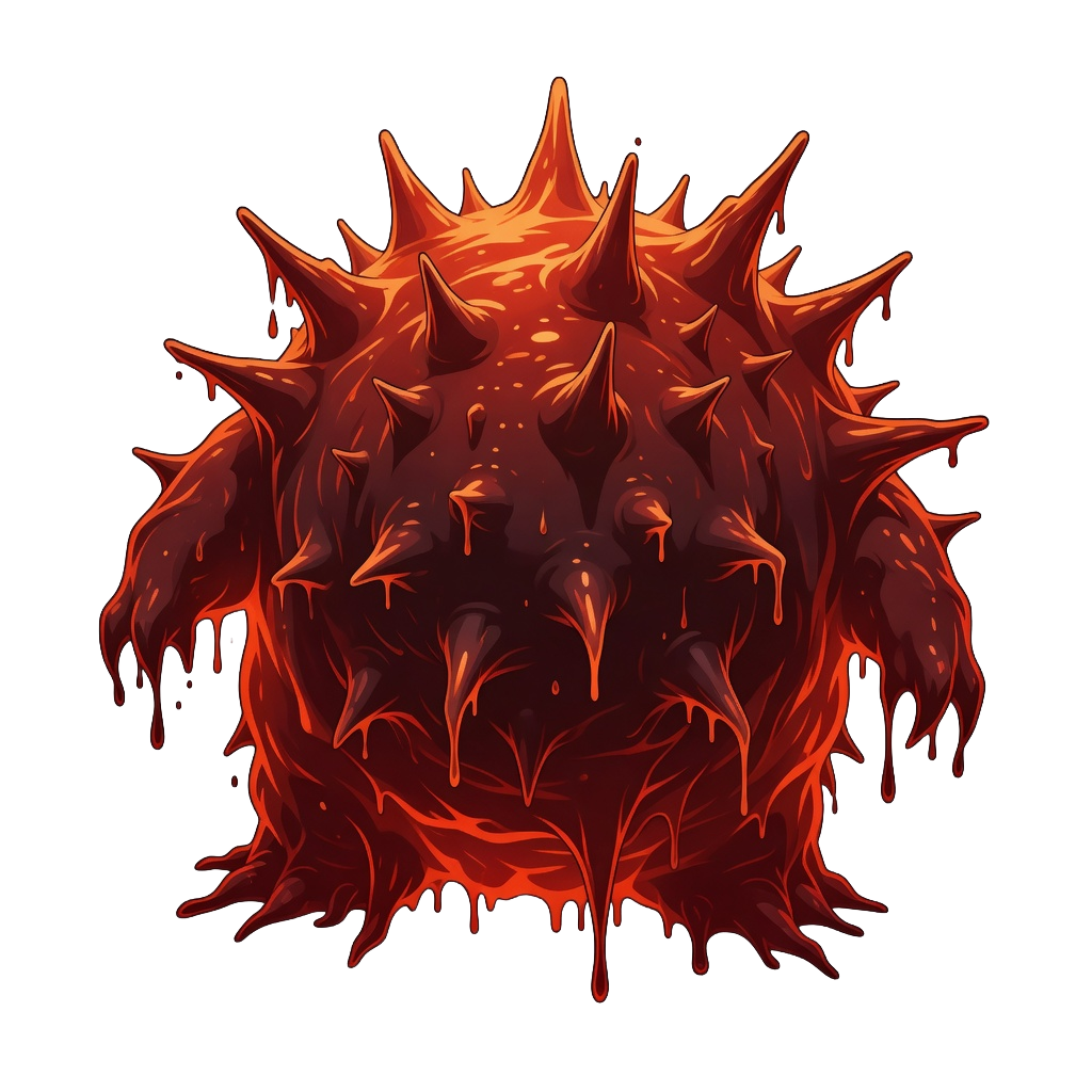Boss Slime - Red-Orange (clean bg)