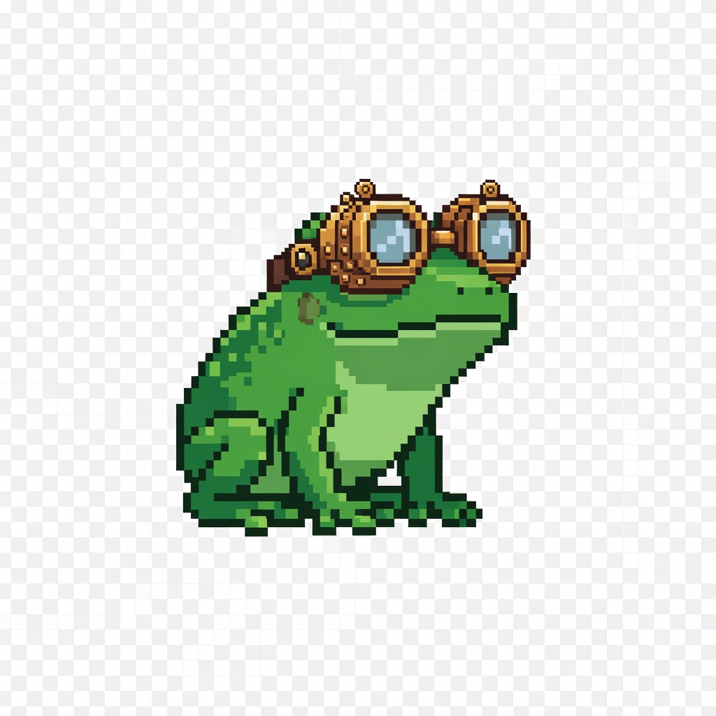 Frog Protagonist Pixel Sprite (3 / 4)