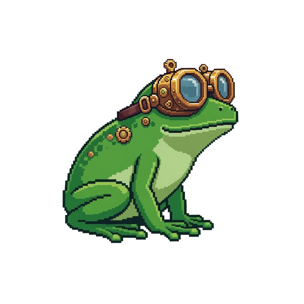 Frog Protagonist Pixel Sprite (1 / 4)