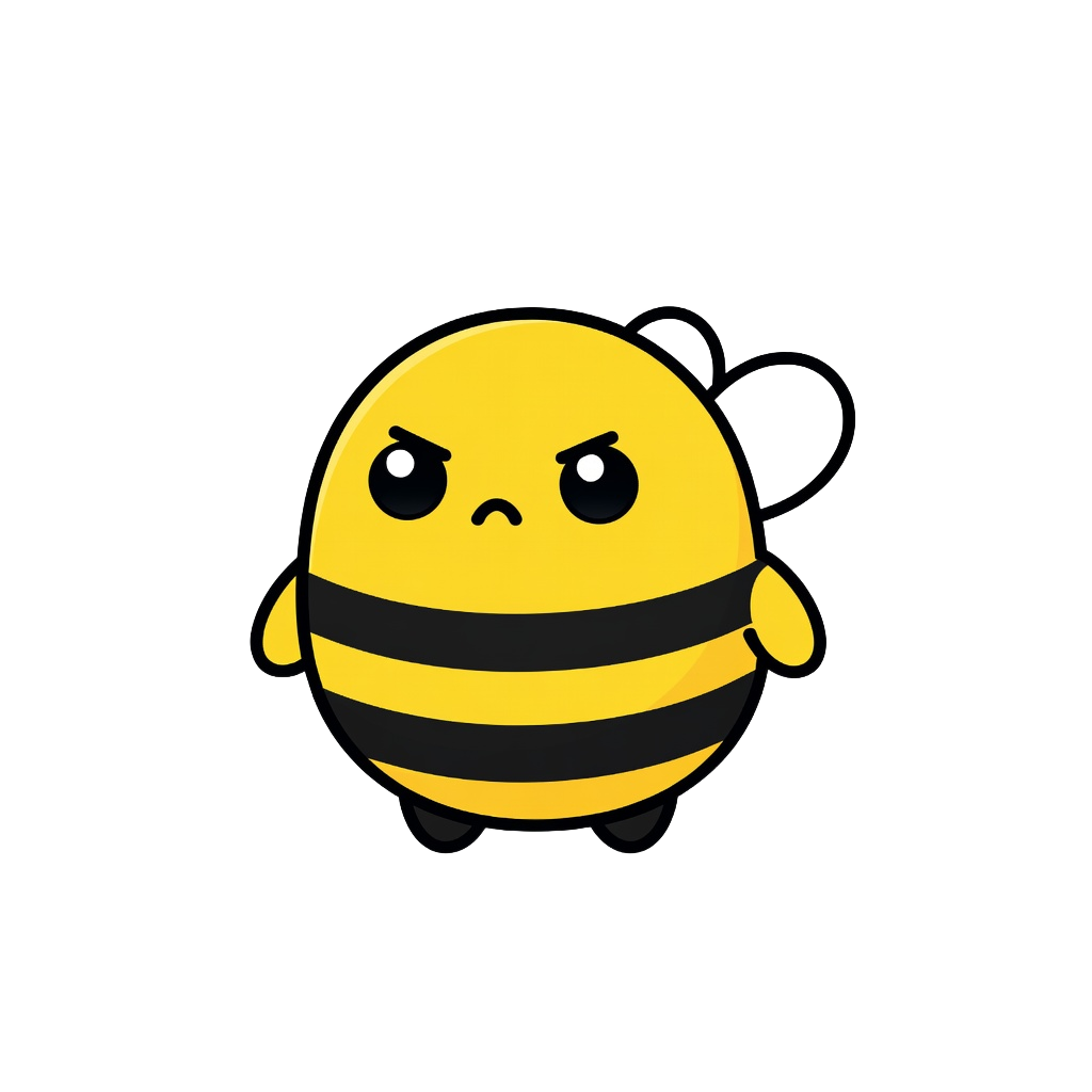 Cute Angry Bee