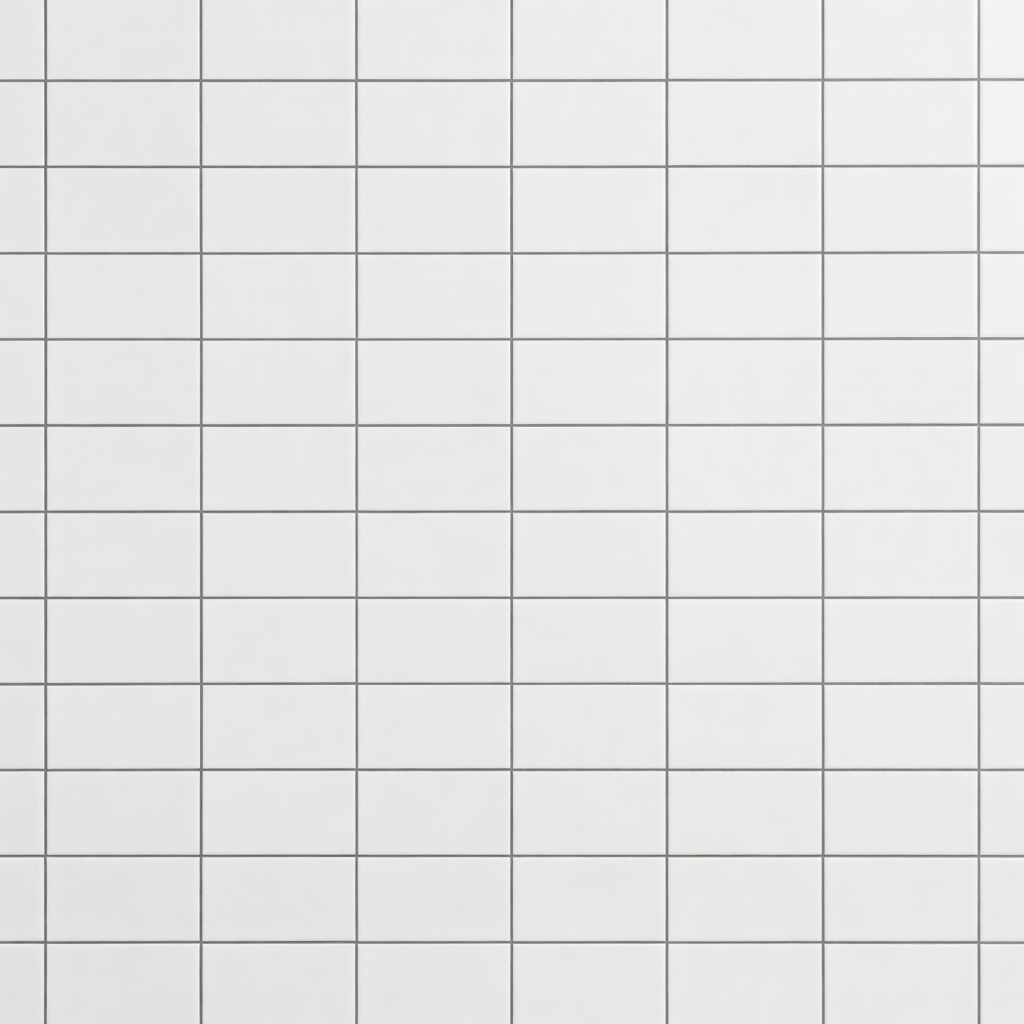 White Tile Grid Floor