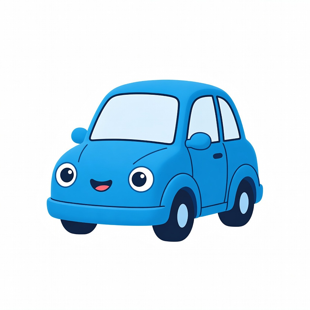 Cartoon Car Blue