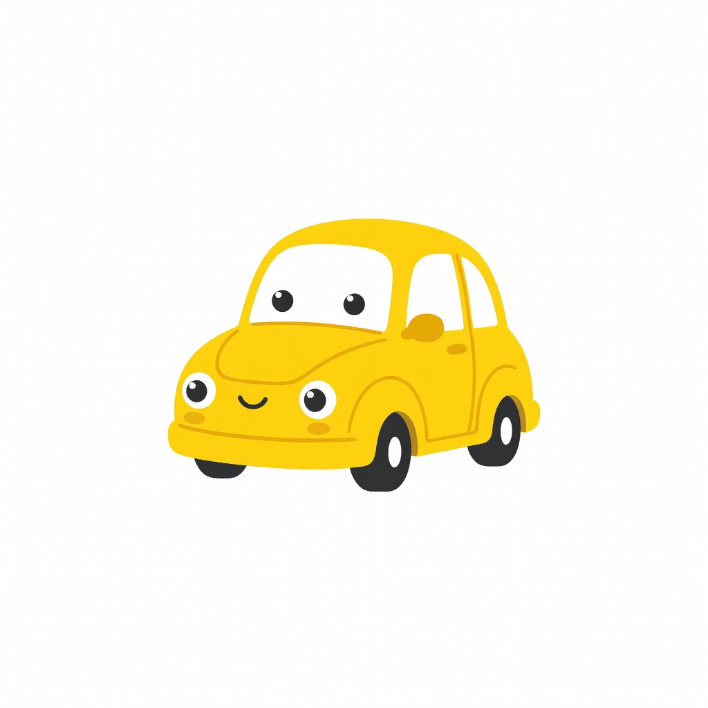 Cartoon Car Yellow