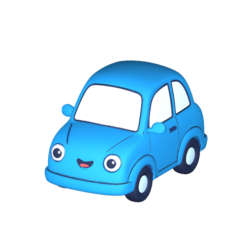 Cartoon Car Blue