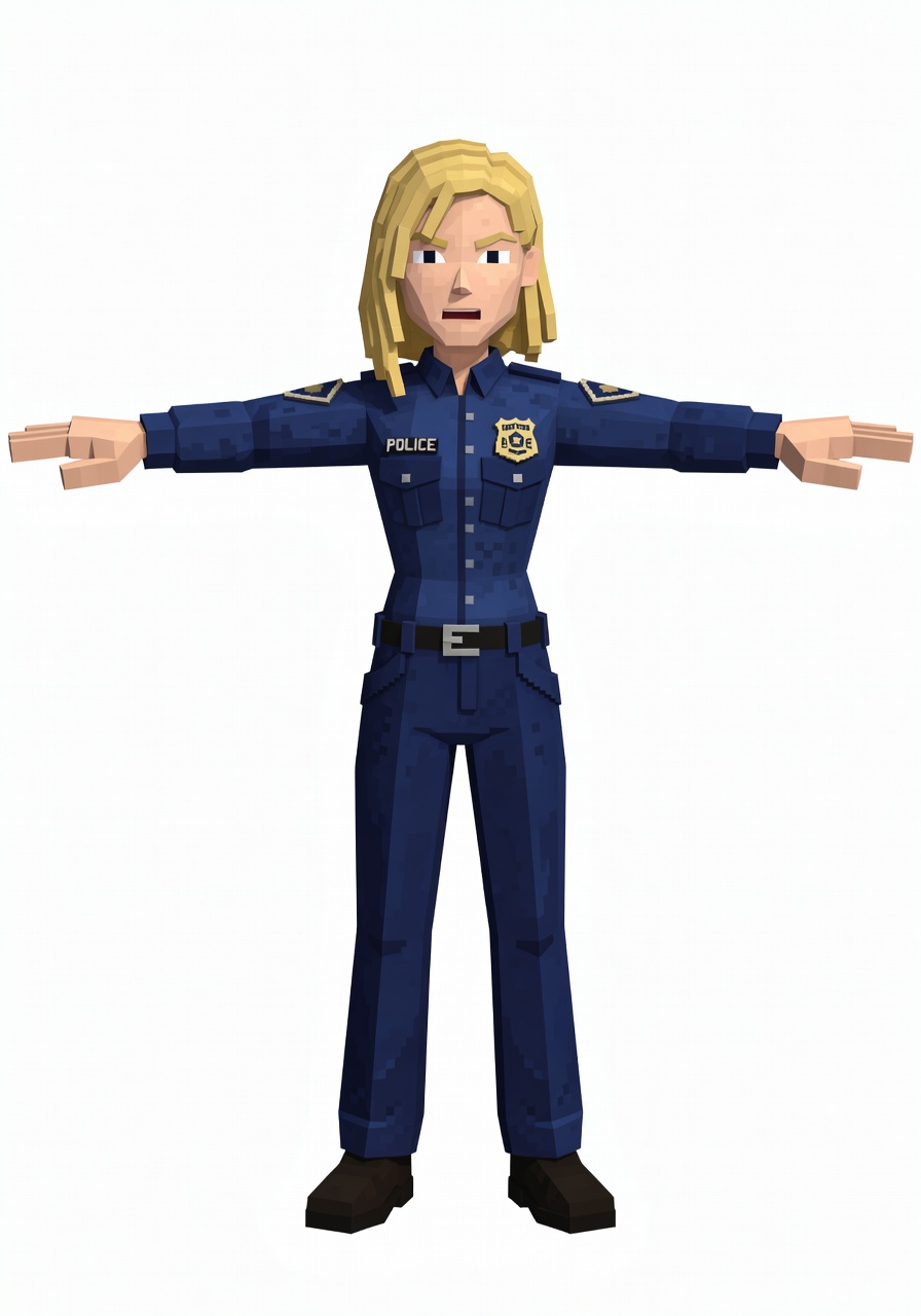 Teen Police Officer - PSX Style Concept