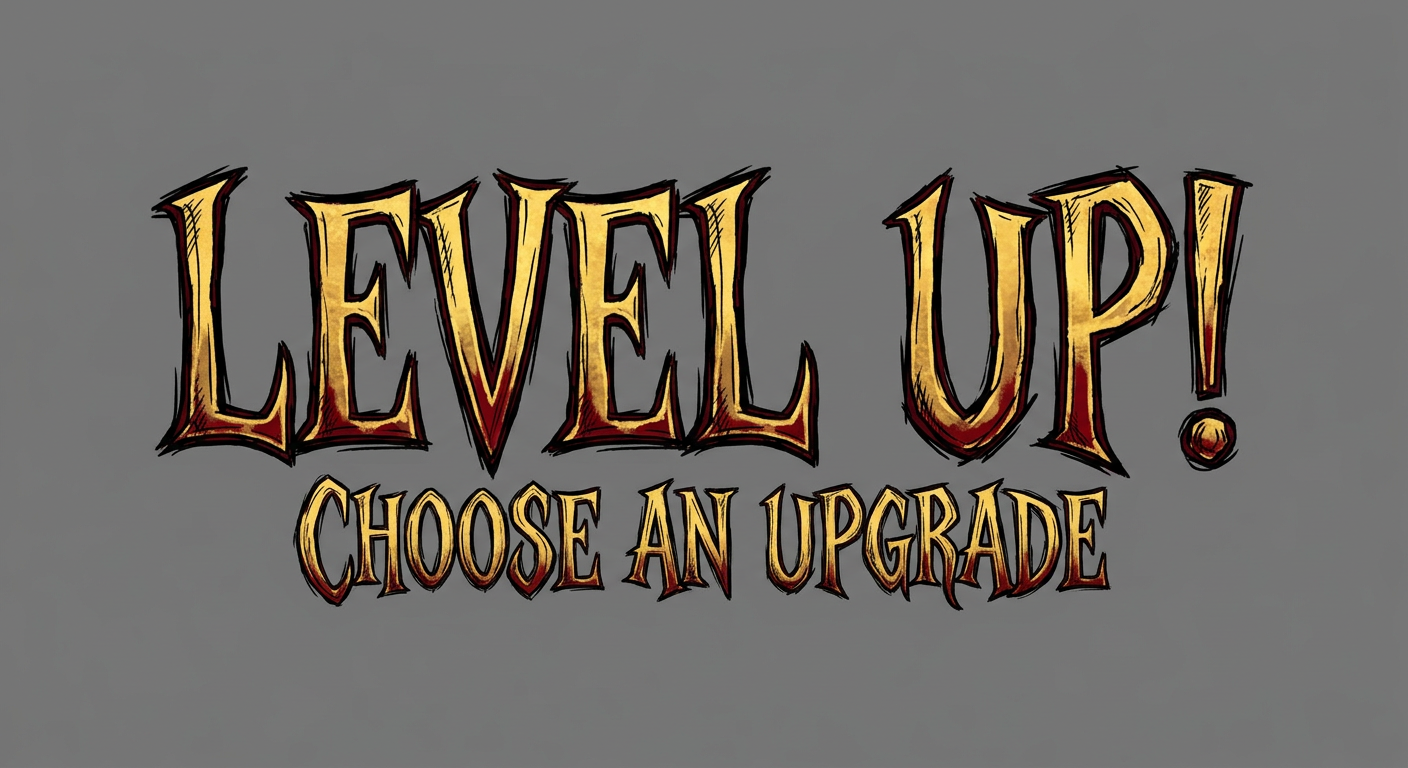 Image: Game UI title banner, two lines of text, centered,