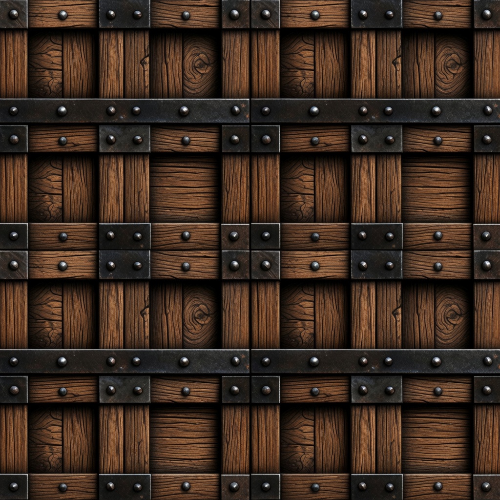 Dark Wood Iron Panel