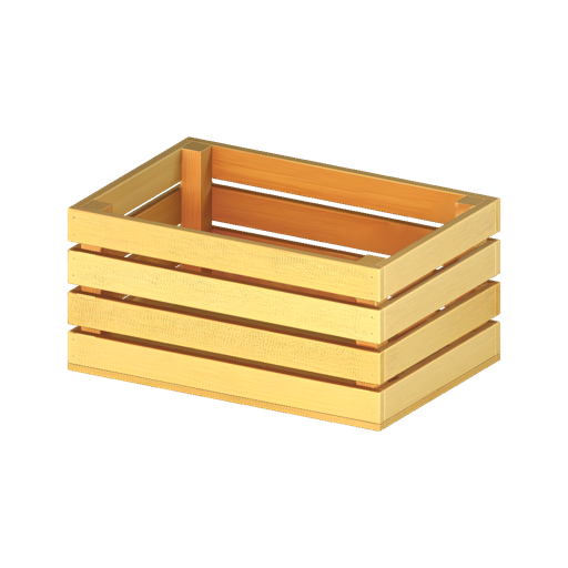 Wooden Storage Crate 3D