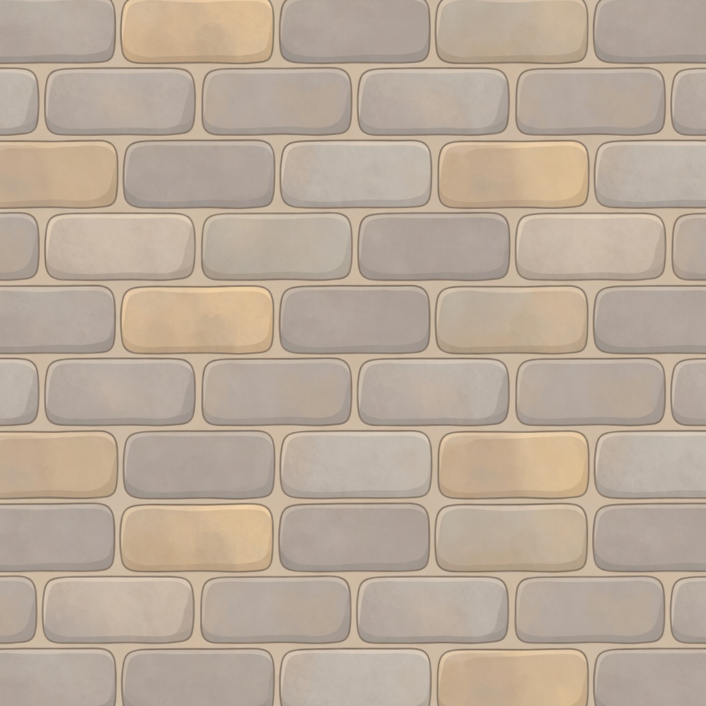 Hand-Drawn Warm Stone Brick