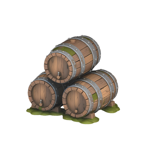 Medieval Wooden Barrel