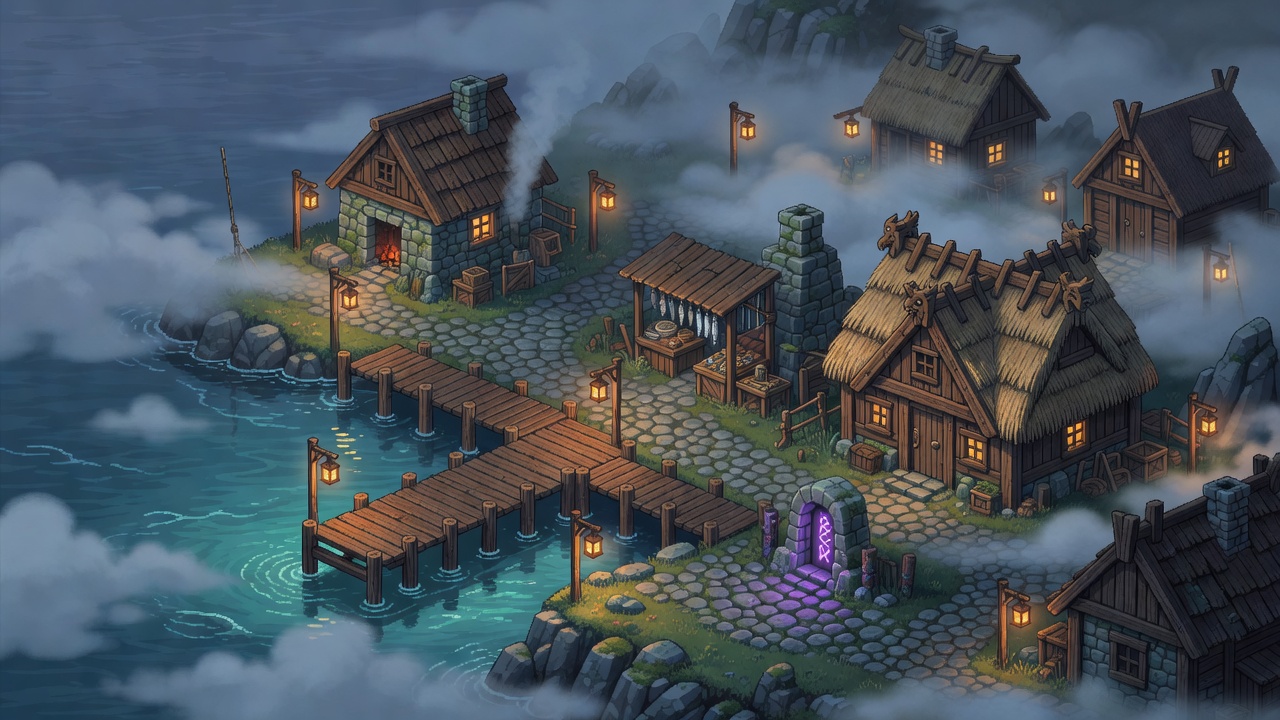 Nordfang Dock Village Background