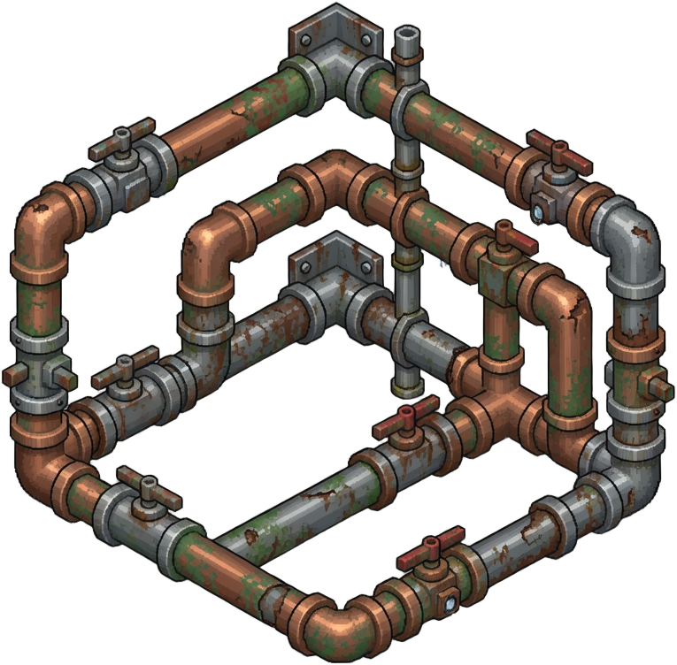 Exposed Pipe Section