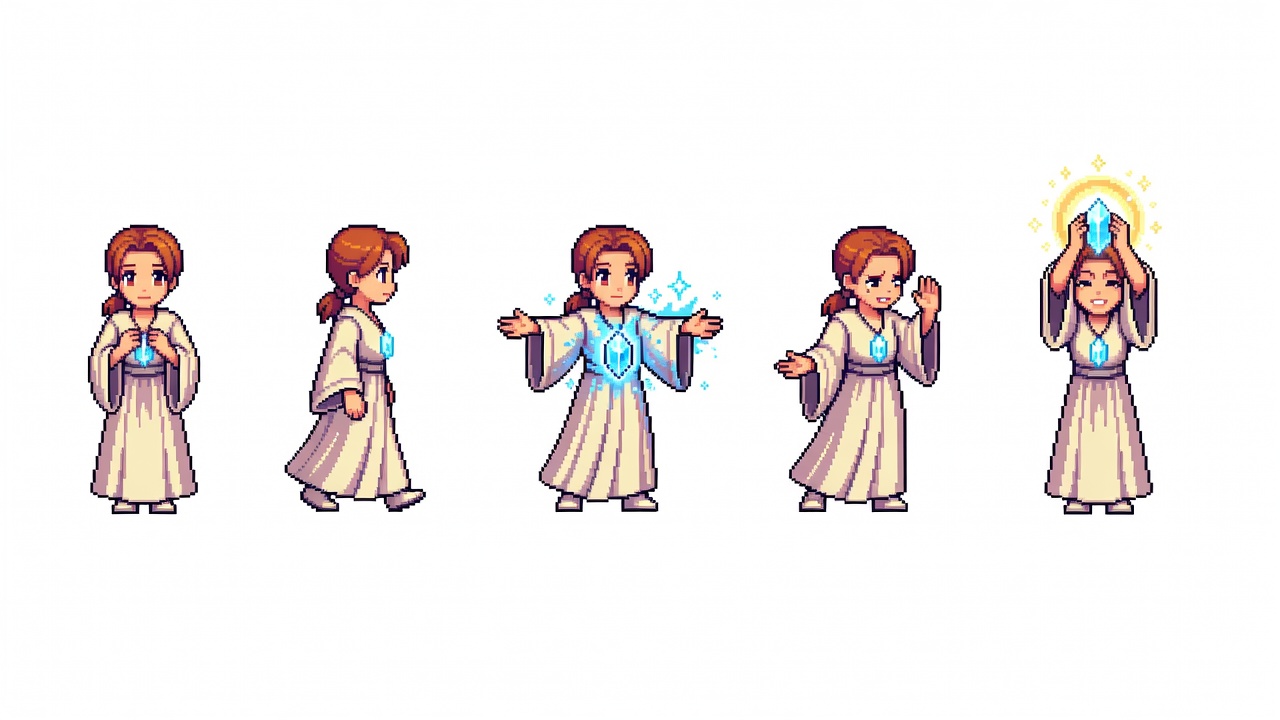 Mira - Key Pose Sheet (3 / 4)