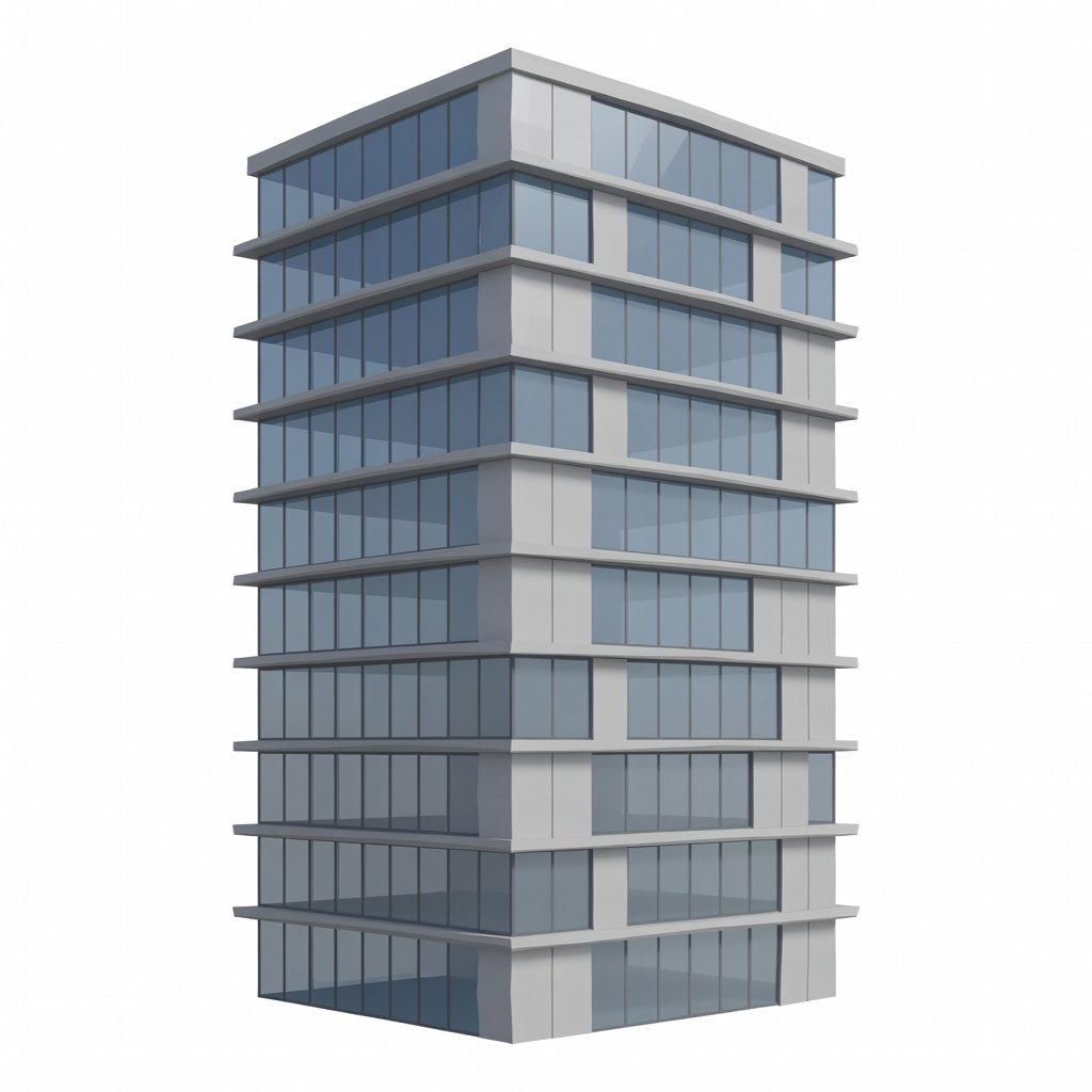 Modern Office Tower - Glass & Concrete