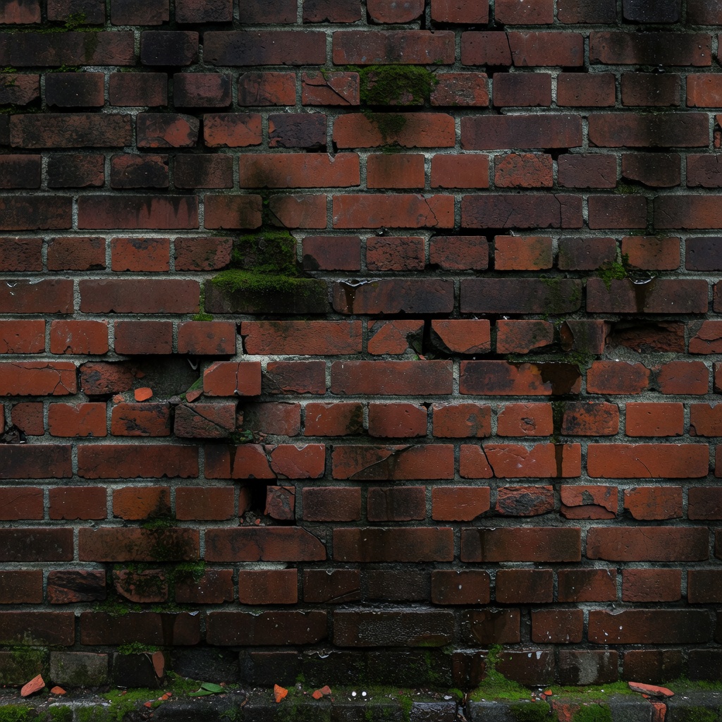 Dark Weathered Brick Wall Texture