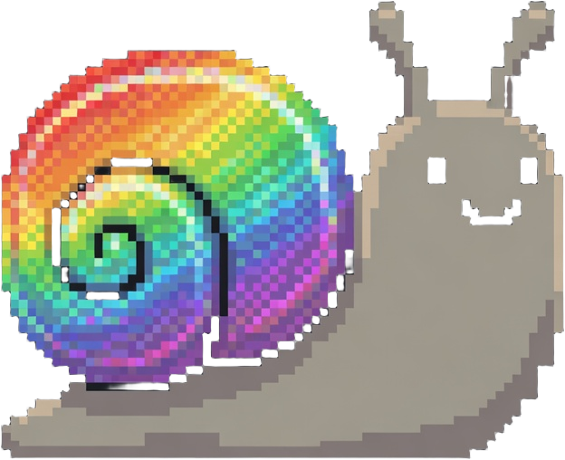 Rainbow Snail Pixel