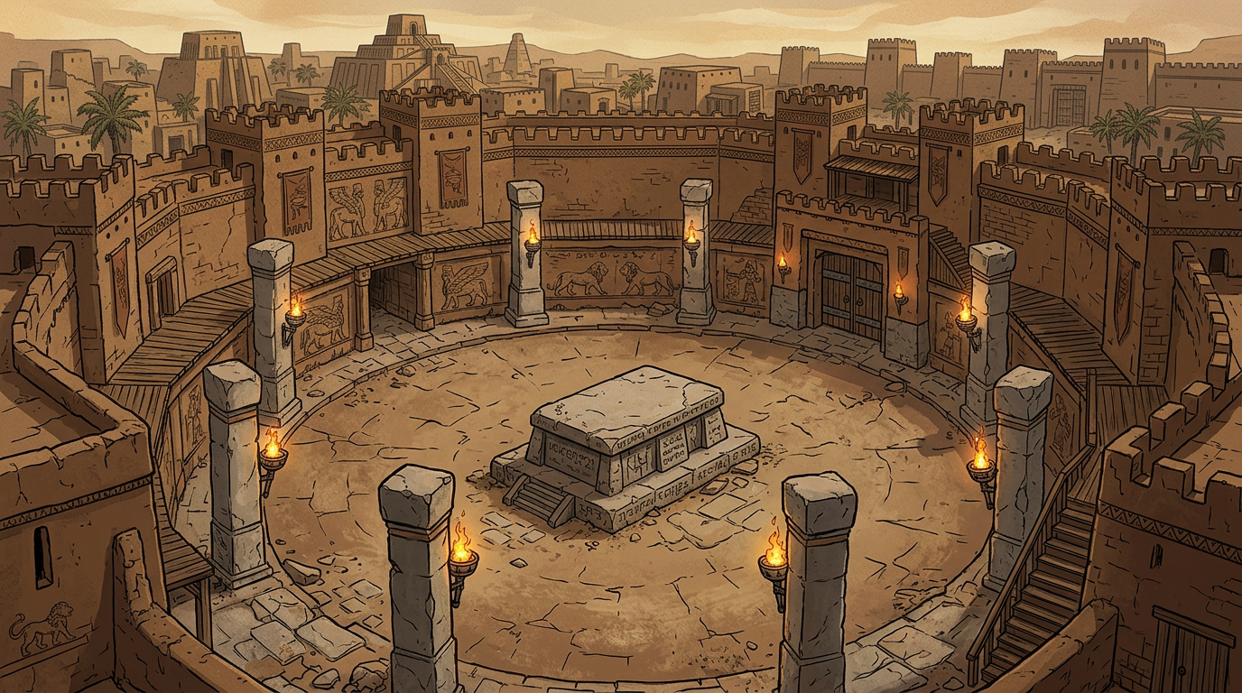 Combat Arena - Mud-Brick Backdrop (1 / 4)