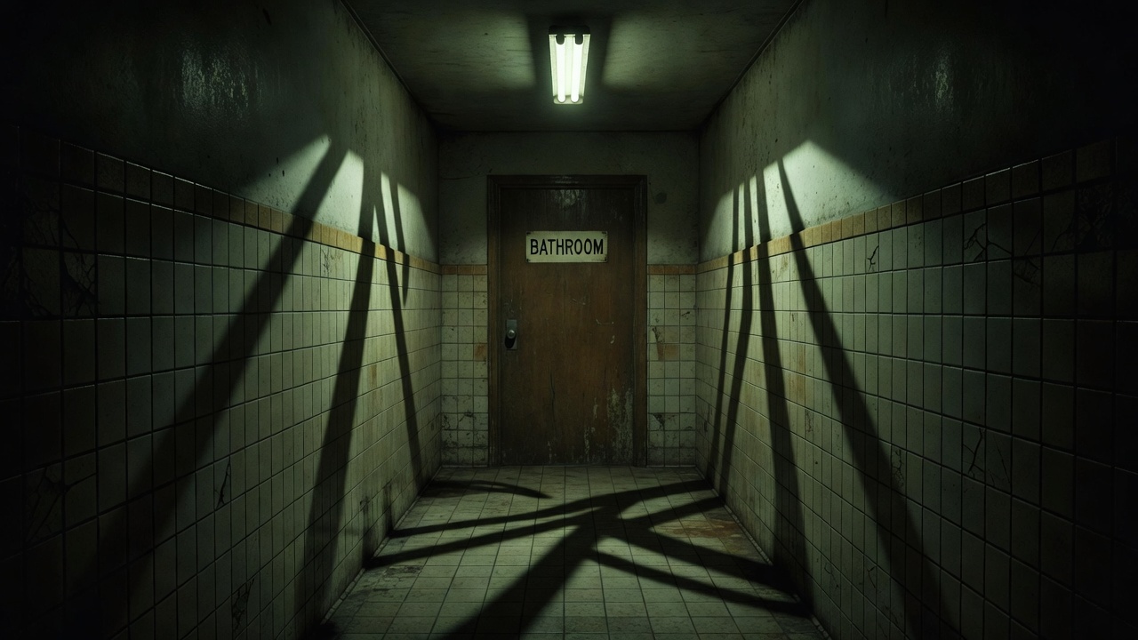 Hallway To Bathroom Door