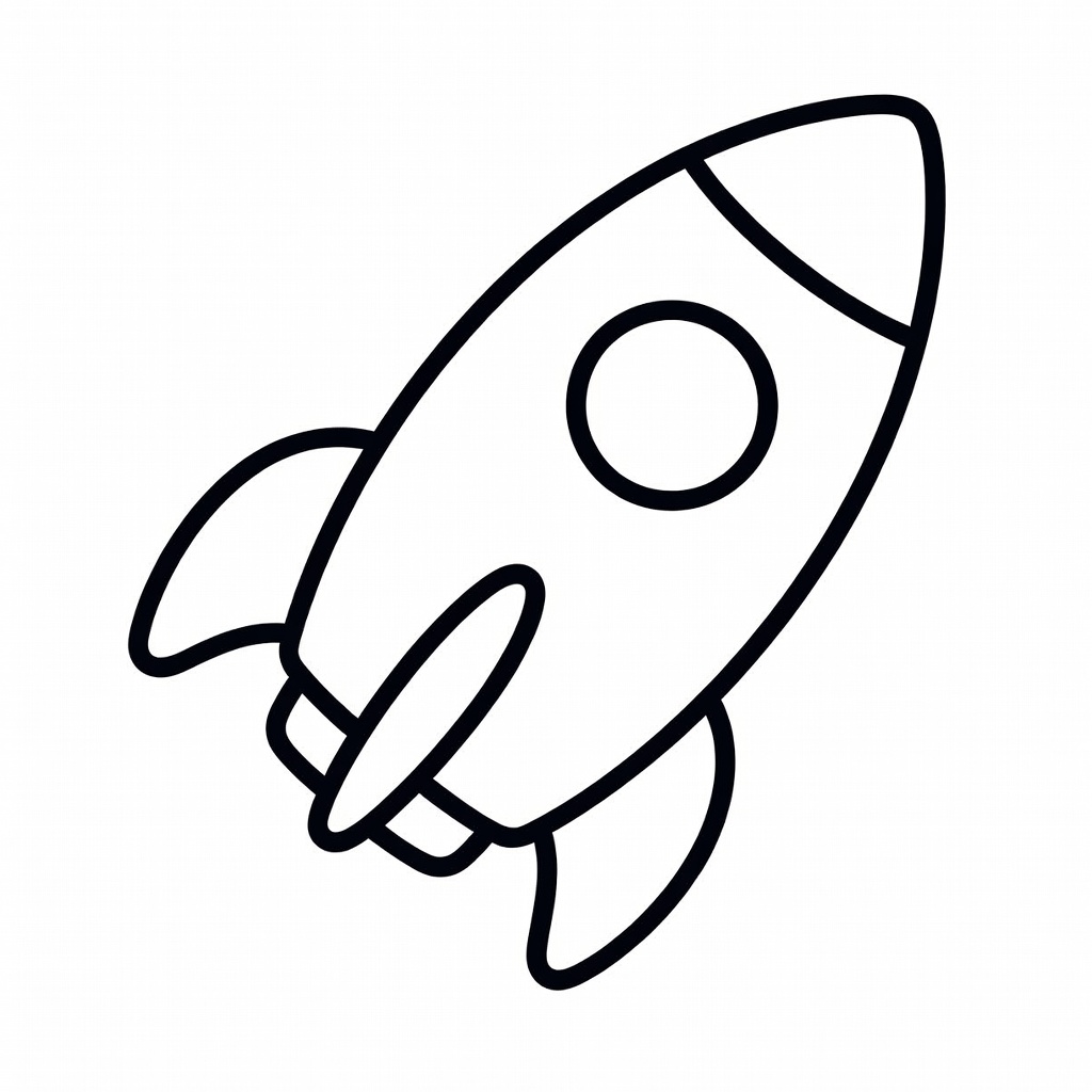 Rocket Line Art