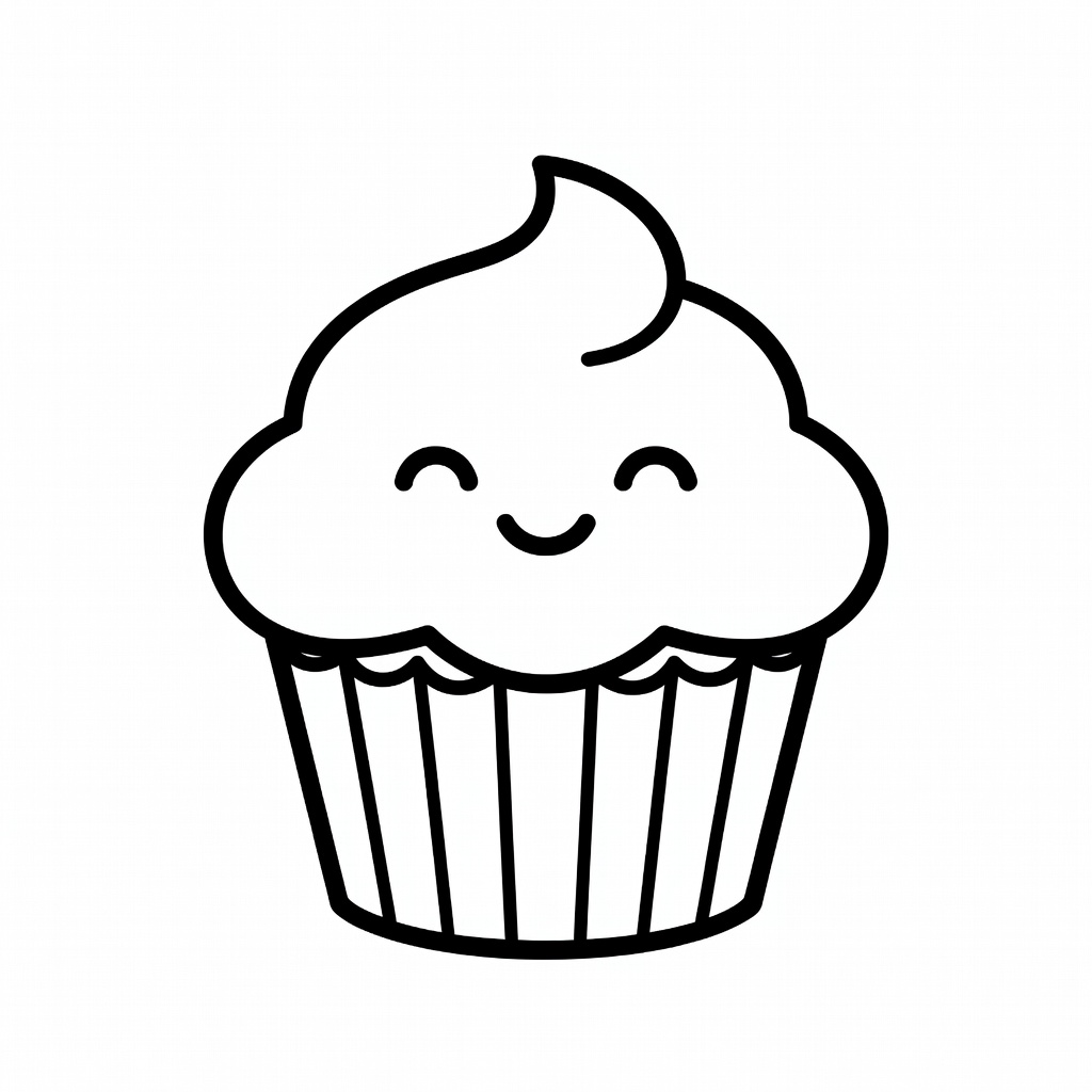 Cupcake Line Art