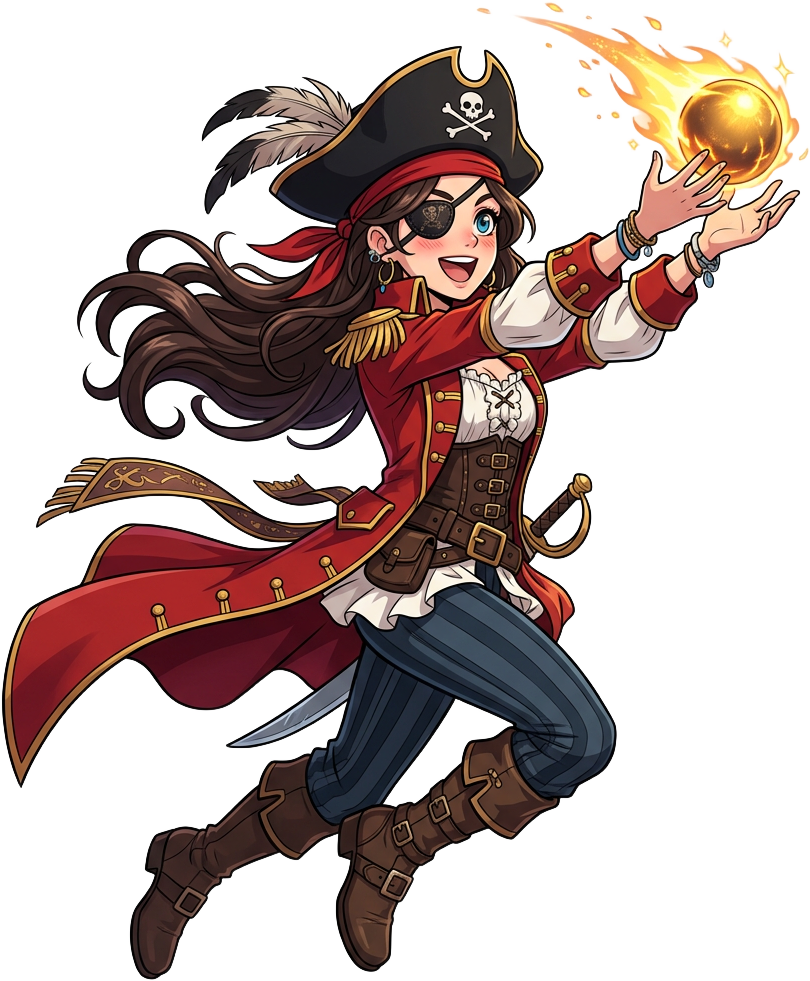 Pirate Girl Catch (A key)